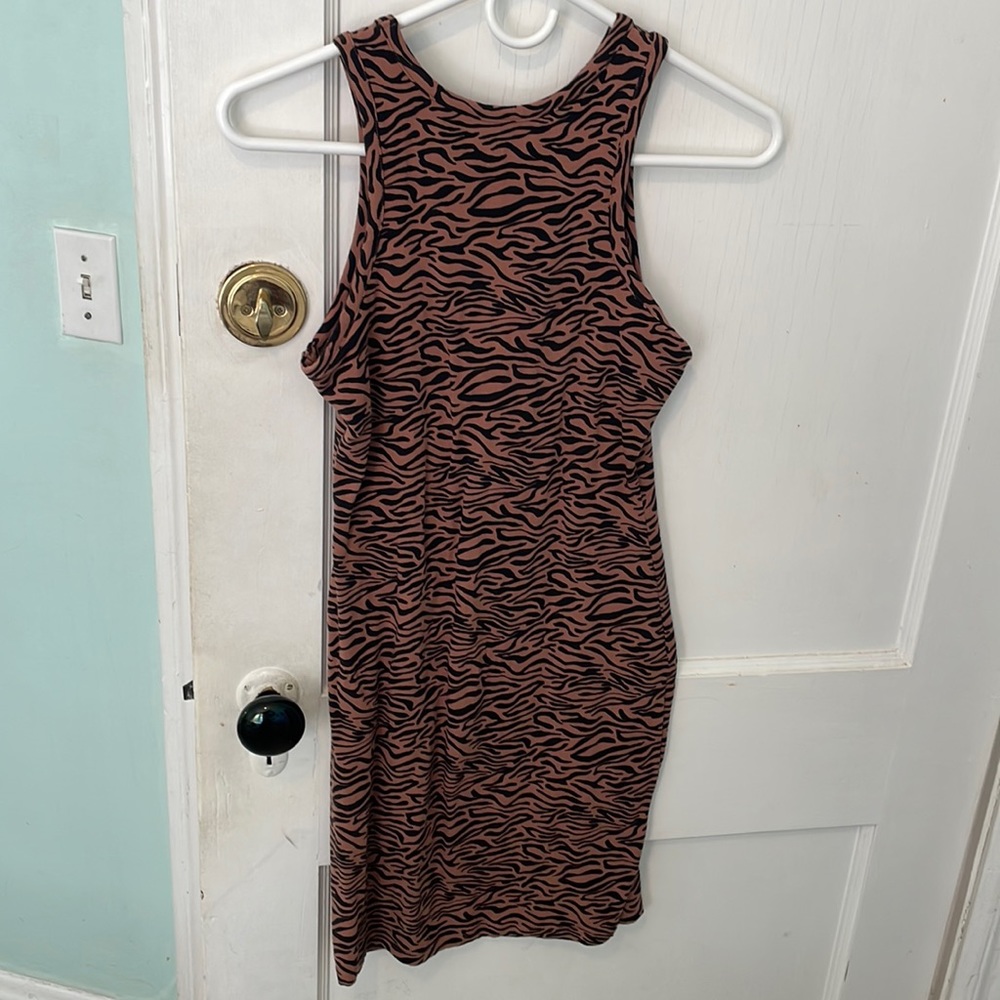 Tight zebra print dress